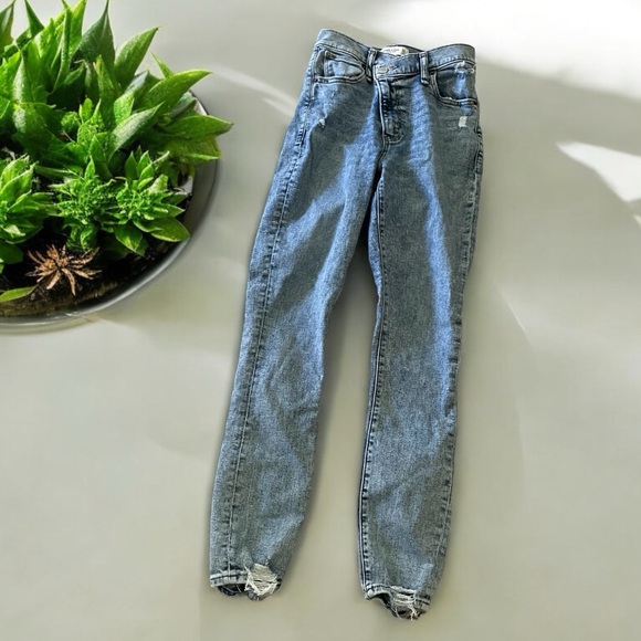 Abercrombie & Fitch Denim - Abercrombie & Fitch Criss-Cross Waistband * The Super Skinny Ankle High Rise *